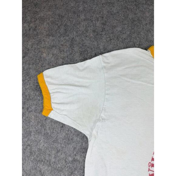 Vintage 60s Hanes KGB Russian Ringer T-shirt Size Large - Picture 5 of 10